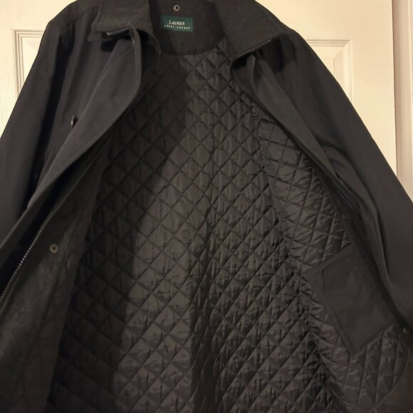 Mens RALPH LAUREN Sz L Black Removable Quilted Lining Coat - Picture 6 of 10
